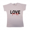 CM01-01 JOIN Γυναικείο Μπλούζακι T-Shirt Βαμβακερό Love (WHITE)